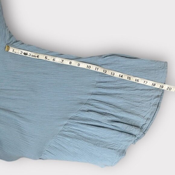 Sweet‎ Lovely By Jen Womans 3XL Light Blue Romper Wide Leg Vacay Resort Smocked - Picture 5 of 10